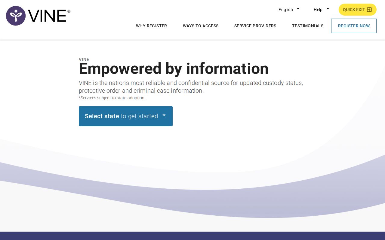 Coleman County VINELink inmate search and registration workflow